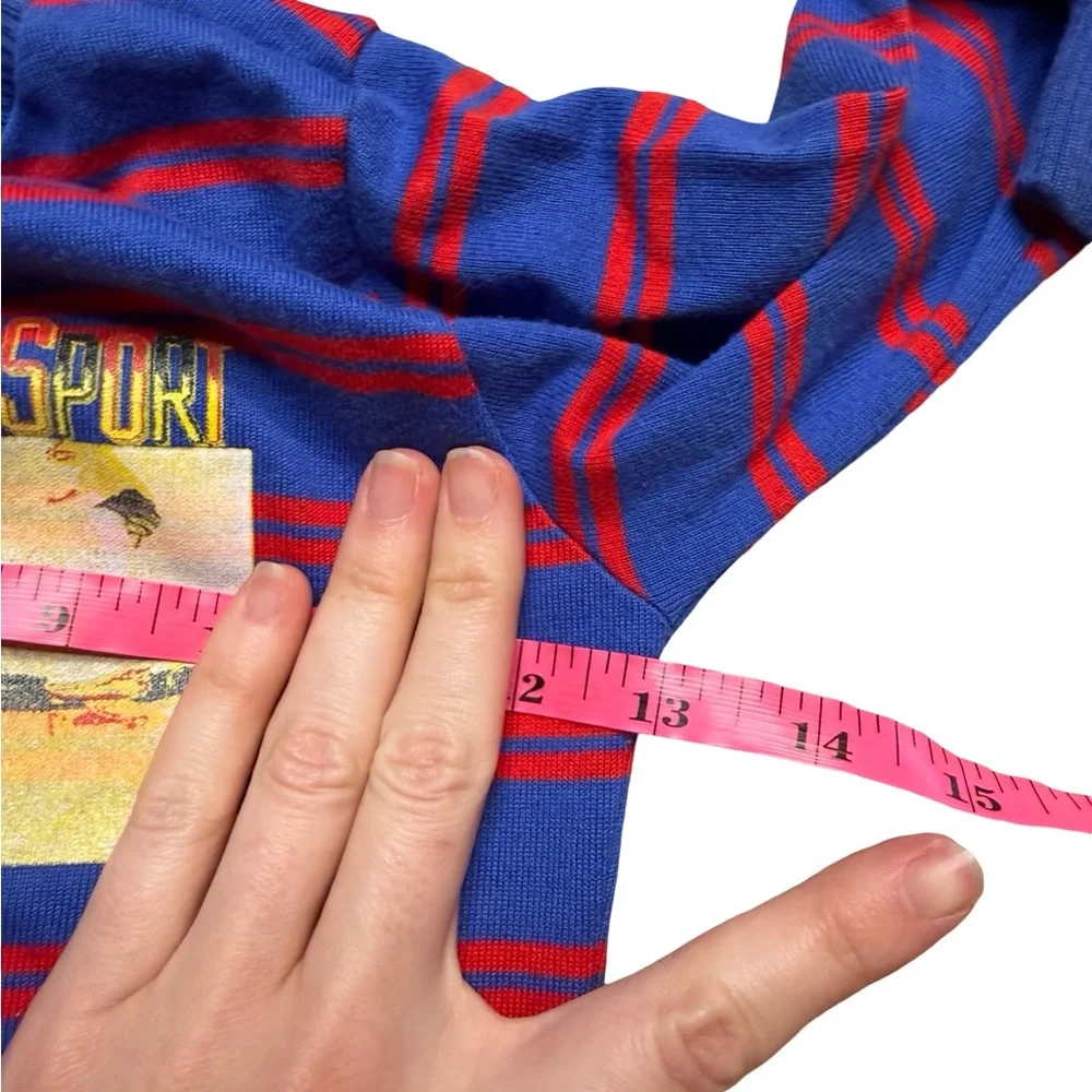 ✨ Vintage Health-tex “SPORT” Graphic Striped‎ Sweatshirt Sz 7 USA ✨